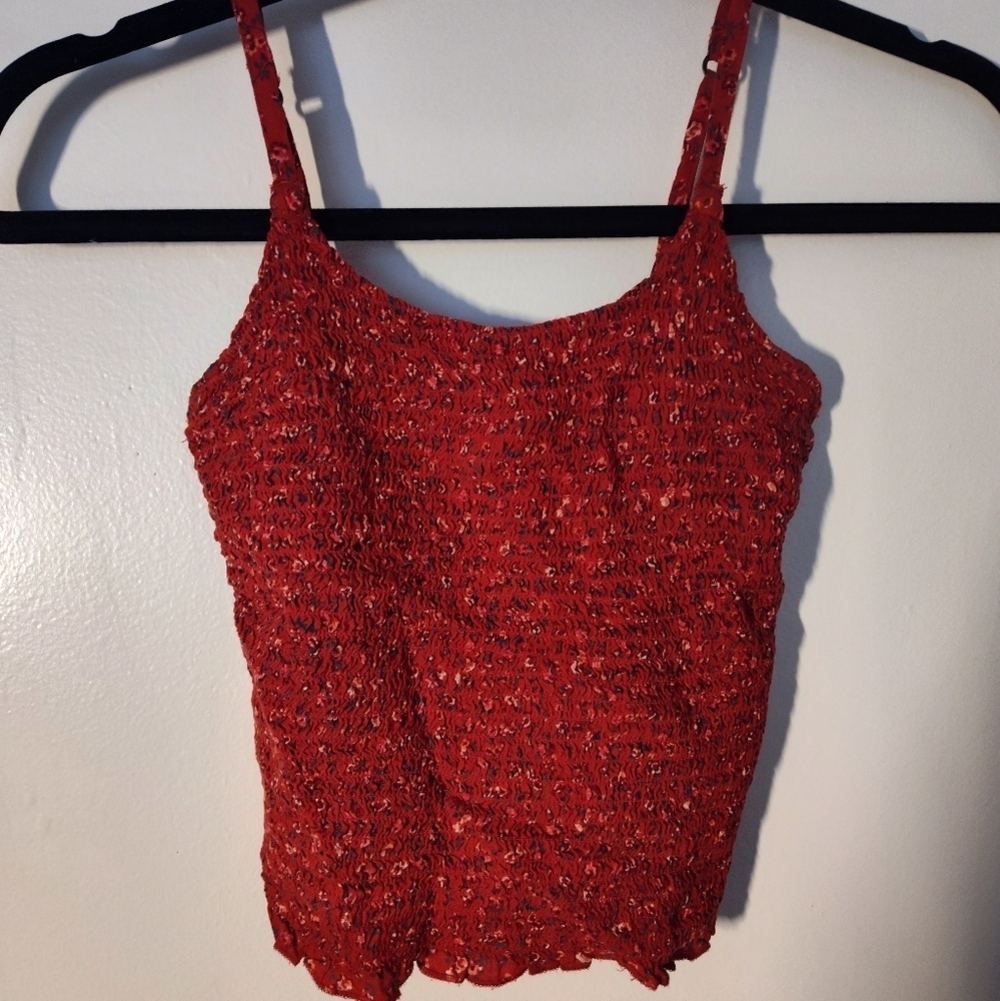 Hollister Red Floral Tank Top size s #105
